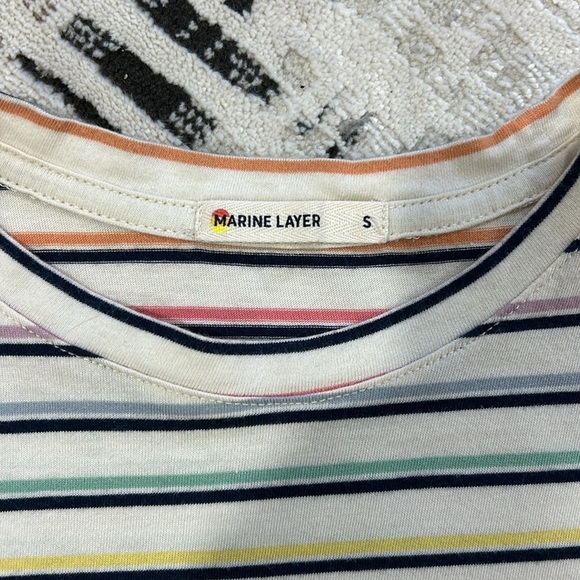 Marine layer • rainbow stripe short sleeve tee - Picture 5 of 7